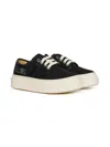 Mm6 Maison Margiela Canvas Low Trainers With Numeric Logo In Black