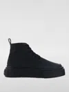 Mm6 Maison Margiela Mm6 Oversized Sole High-top Leather Sneakers In Black