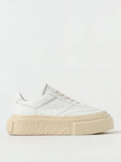 Mm6 Maison Margiela Chunky Gambetta Leather Sneakers In Cream