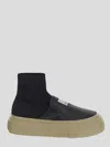 Mm6 Maison Margiela Hybrid Slip-on Sneaker In Black