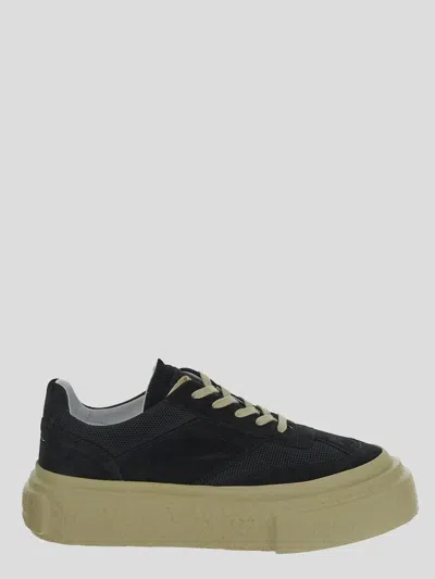 Mm6 Maison Margiela Black Gambetta Lace-up Platform Sneakers
