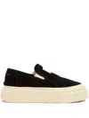 Mm6 Maison Margiela Leather Sneaker In Black