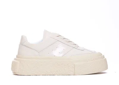 Mm6 Maison Margiela Numbers-motif Leather Sneakers In Beige