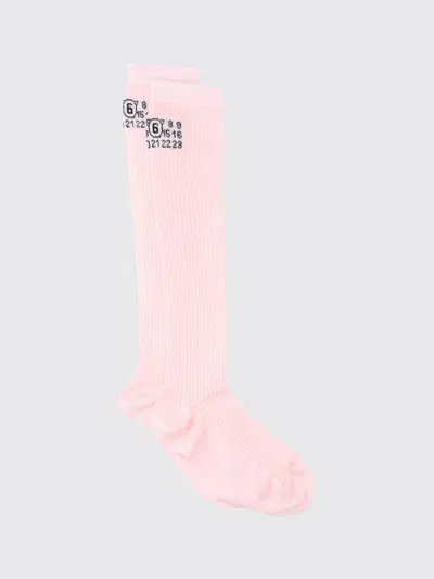 Mm6 Maison Margiela Socks Woman  In Pink