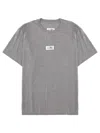 Mm6 Maison Margiela Light Grey T-shirt With Numeric Signature Patch In Gray