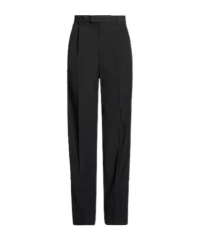 Mm6 Maison Margiela Solidcolor Straightleg Trousers In Black