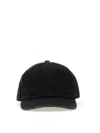 Mm6 Maison Margiela Mm6 By Maison Margiela Curved Brim Baseball Cap With Subtle Logo In Black