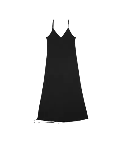 Mm6 Maison Margiela Spaghetti Strap Dress In Black
