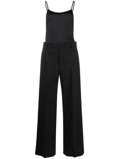 Mm6 Maison Margiela Stretch-jersey And Pinstriped Cady Jumpsuit In Multi