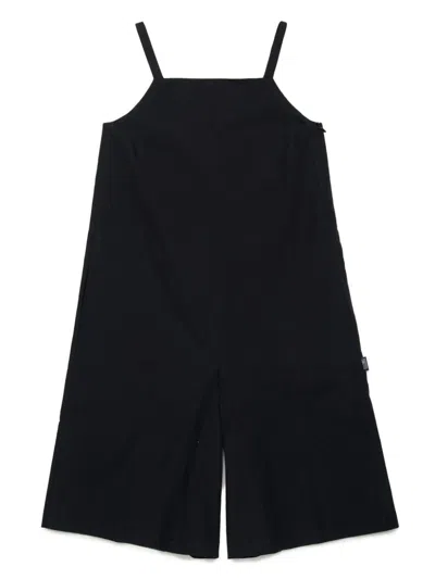 Mm6 Maison Margiela Kids' Spaghetti Straps Playsuit In Black