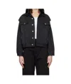Mm6 Maison Margiela Black Splatter Effect Denim Jacket In Black