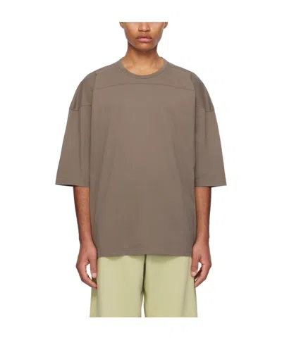 Mm6 Maison Margiela Splice Structure T-shirt In Brown