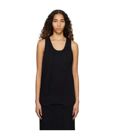 Mm6 Maison Margiela Spliced Vest In Black