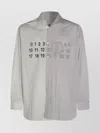 Mm6 Maison Margiela Split Design Button-down Collar Shirt In White