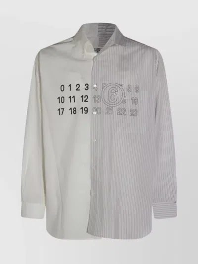 MM6 MAISON MARGIELA SPLIT DESIGN BUTTON-DOWN COLLAR SHIRT
