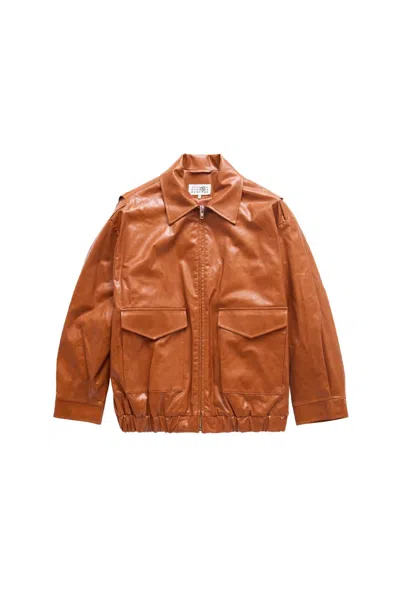 Mm6 Maison Margiela Sport Jacket In Brown