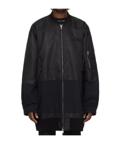 Mm6 Maison Margiela Black Sports Bomber Jacket In 900 Black