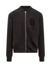 Mm6 Maison Margiela Cotton Blend Sweatshirt With Frontal Cut-out Detail In Black