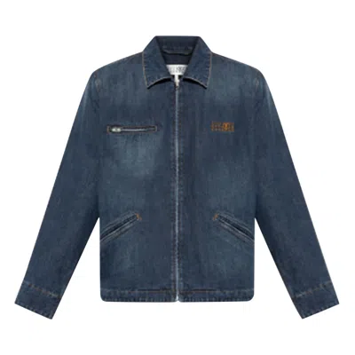 Pre-owned Mm6 Maison Margiela Sports Jacket 'medium Blue' | Men's Size 48