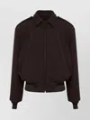 Mm6 Maison Margiela Sports Jacket With Epaulettes And Ribbed Cuffs In Brown