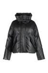 Mm6 Maison Margiela Embroidered Puffer Jacket In Black