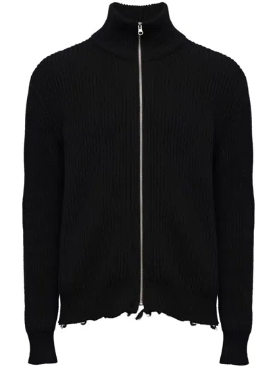 Mm6 Maison Margiela Raglan Sleeve Round Neck Pullover In Black