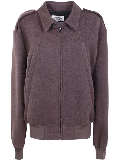 Mm6 Maison Margiela Sportsjacket In Brown