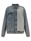 Mm6 Maison Margiela Contrasting Denim Jacket In Blue