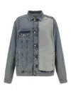 Mm6 Maison Margiela Contrasting Denim Jacket In Blue