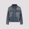 Mm6 Maison Margiela Mm6 By Maison Margiela Cut-out Denim Jacket With Unique Sleeve Details In Grey Blue