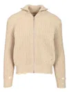 Mm6 Maison Margiela Wool Blend Knitted Jacket Jackets Beige
