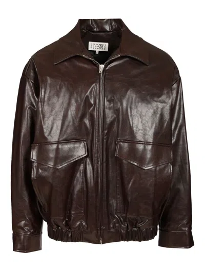 Mm6 Maison Margiela Sportsjacket Jackets Bordeaux