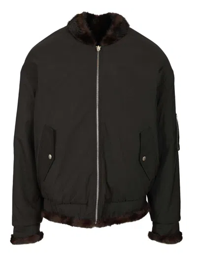 Mm6 Maison Margiela Sportsjacket Reversible Jackets Multicolor In Black