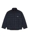 Mm6 Maison Margiela Quilted Jacket With High Collar And Cuffs In Blue