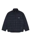 Mm6 Maison Margiela Quilted Jacket With High Collar And Cuffs In Blue