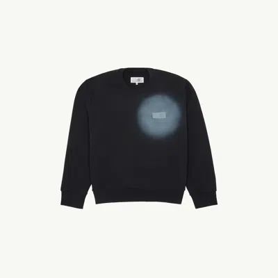 Mm6 Maison Margiela Spray Print Sweatshirt In Black