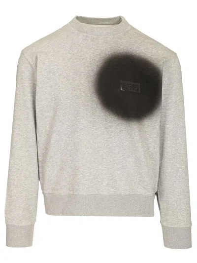 Mm6 Maison Margiela Spray Print Sweatshirt Sweatshirts Grey In Gray