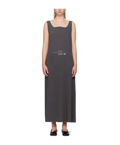 Mm6 Maison Margiela Square Neck Sleeveless Dress In Black