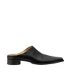 Mm6 Maison Margiela Mm6 By Maison Margiela Black Leather Slippers In Black