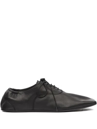 Mm6 Maison Margiela Square-toe Oxford Shoes In Black