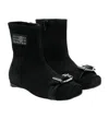 Mm6 Maison Margiela Square-toed Short Boots In Black