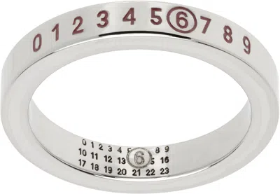 Mm6 Maison Margiela Ssense Exclusive Silver 'year Of The Snake' Numeric Minimal Signature Ring In 969 Polished Silver/
