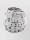 Mm6 Maison Margiela Stackable Ring Featuring Engraved Numbers In Silver
