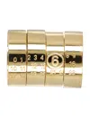 Mm6 Maison Margiela Stacked Numeric Metal Ring In Gold