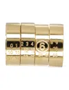 Mm6 Maison Margiela Stacked Numeric Ring In Golden