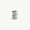 Mm6 Maison Margiela Number-engraved Stacked Rings In Metallic
