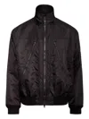 Mm6 Maison Margiela Black Polyamide Utility Jacket With Modern Silhouette In Black