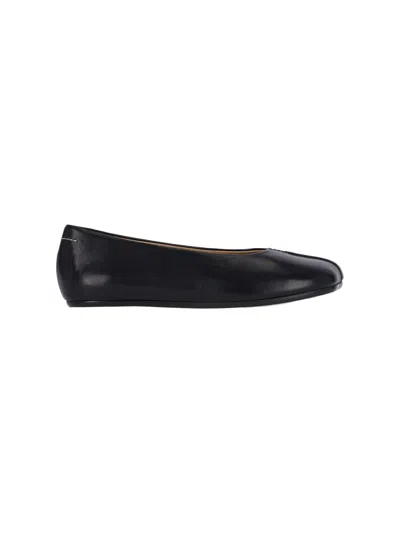 Mm6 Maison Margiela Stitch-out Ballet Flats In Black