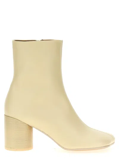 MM6 MAISON MARGIELA MM6 MAISON MARGIELA STITCH OUT LEATHER ANKLE BOOTS