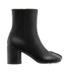 Mm6 Maison Margiela Mm6 By Maison Margiela Ankle Boots With Distinctive Seam Detail And Block Heel In Black